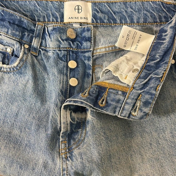 Anine Bing Olsen Jeans Destructed Lake Indigo Sz. 24 - Picture 11 of 15